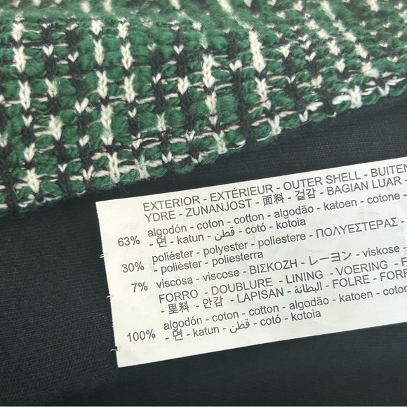 Zara green tweed bustier corset sweetheart neckline crop top Sz M NWT - Picture 8 of 12